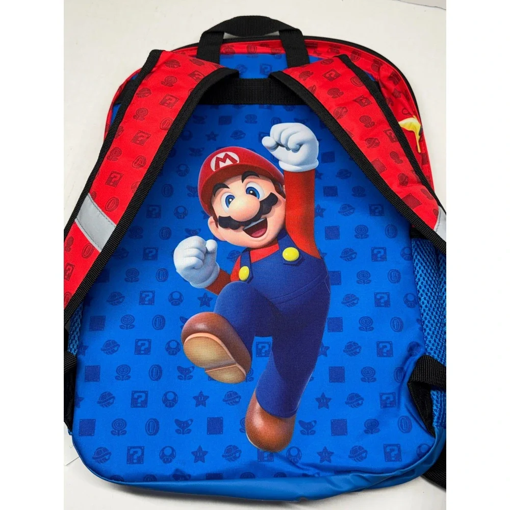 Nintendo Super Mario Luigi Yoshi 17 Inch Backpack Laptop Sleeve NWT